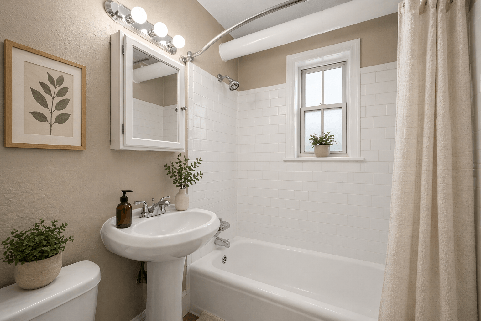 A white bathroom with a sink, toilet, and bathtub.,A white bathroom with a sink, toilet, and bathtub.